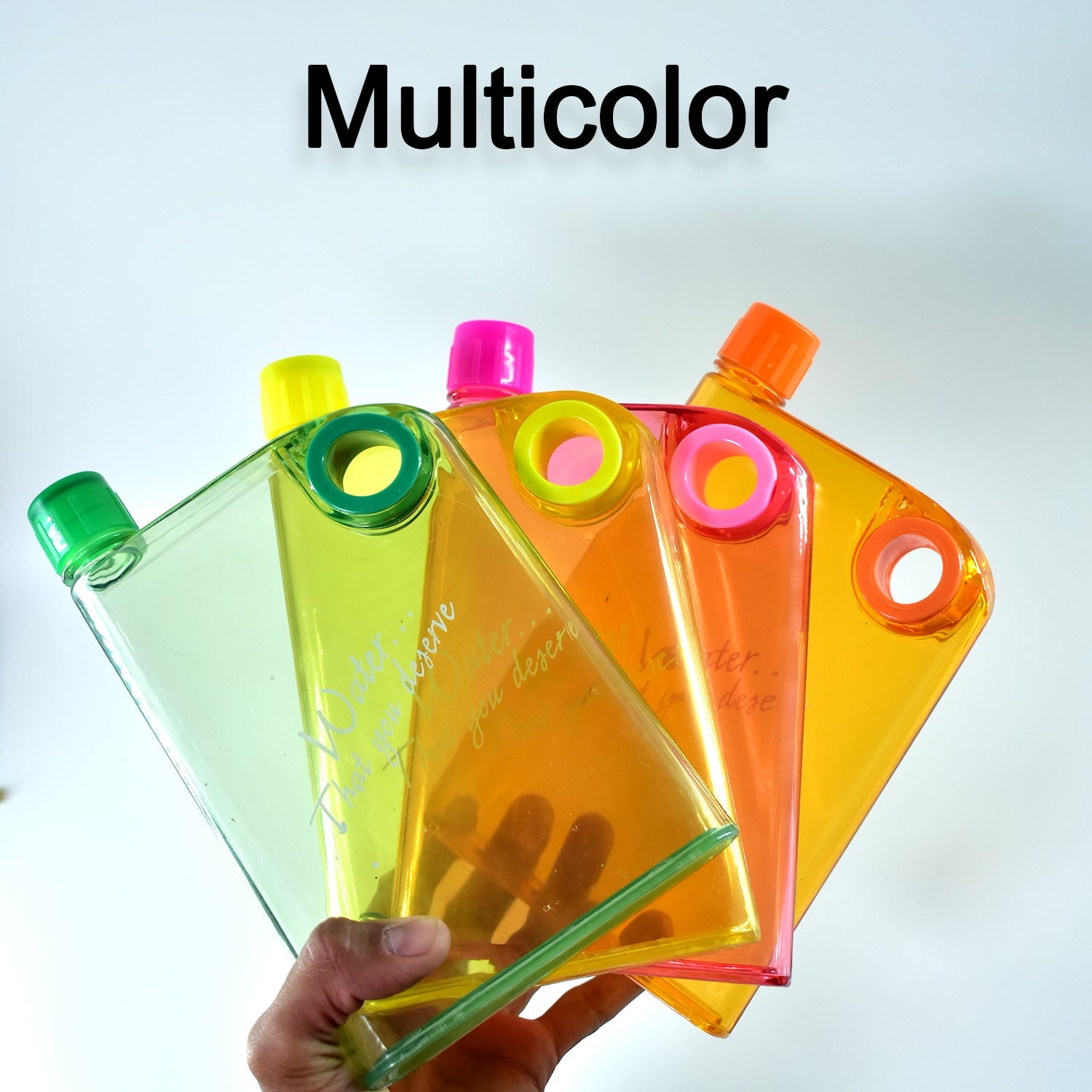 0364 Notebook Style Slim Water Bottle (380 Ml Multicolor) - TREND BUY