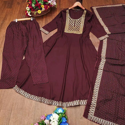 Designer Anarkali Kurti Set - Festive Wear with Dupatta | Sizes M-XXL