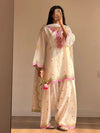 Designer Chanderi Salwar Suit - Festive Embroidered Top & Dupatta Set for Women