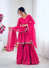 Designer Chanderi Sharara Set - Festive Wear with Heavy Mirror Work for Women