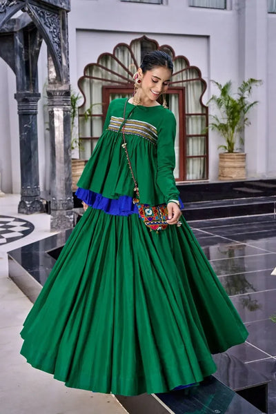 Designer Cotton Lehenga - Exclusive Navratri Collection with Gamthi Work