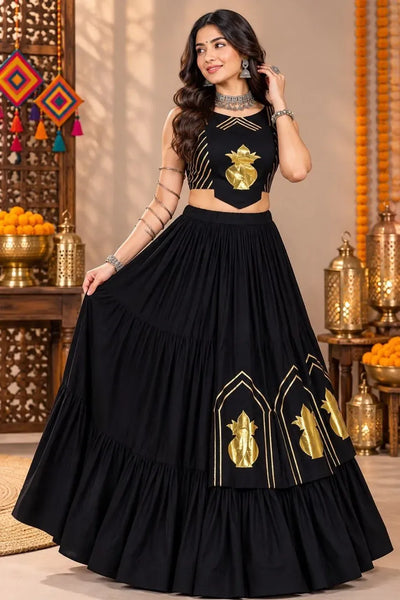 Designer Cotton Lehenga - Traditional Patch Work for Festive Wear