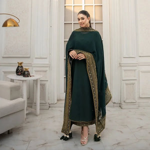 Designer Crepe Silk Suit - Heavy Embroidery Party Wear for Women | M-XXL