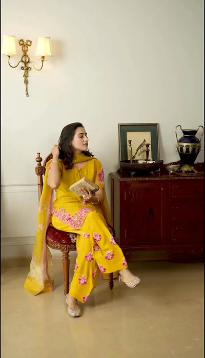 Designer Crepe Silk Suit Set - Fully Stitched Festive Wear for Women