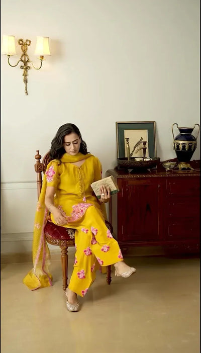 Designer Crepe Silk Suit Set - Fully Stitched Festive Wear for Women