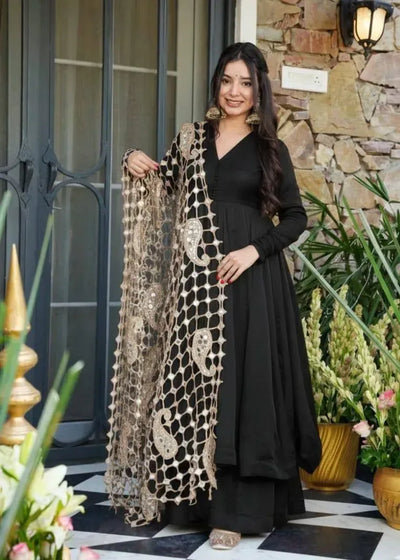 Designer Cutwork Dupatta - Real Mirror Handwork for Festive Wear