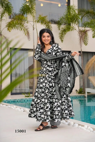 Designer Digital Printed Muslin Kurti Set - Ready-to-Wear for Festive & Party Wear