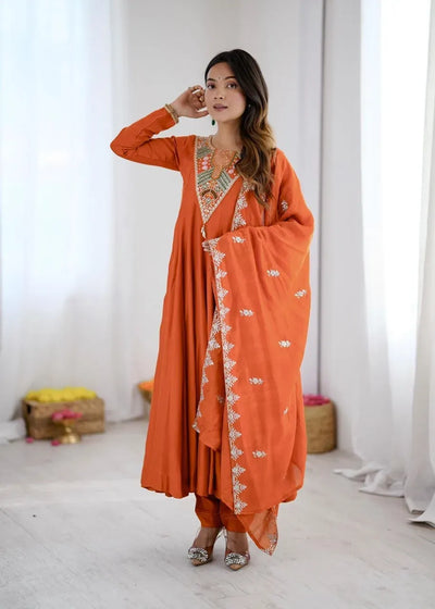 Designer Embroidered Anarkali Gown Set - Luxe Festive Wear for Women