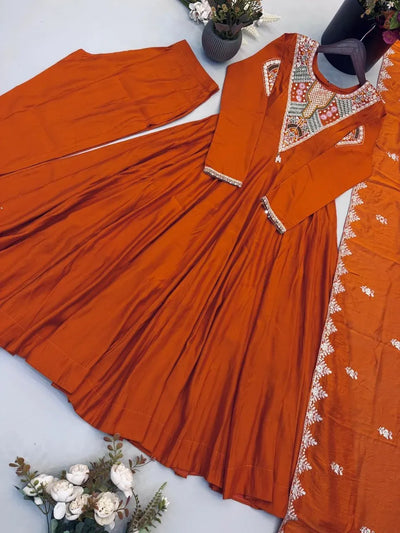 Designer Embroidered Anarkali Gown Set - Luxe Festive Wear for Women