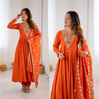 Designer Embroidered Anarkali Suit - Elegant Festive Wear for Women