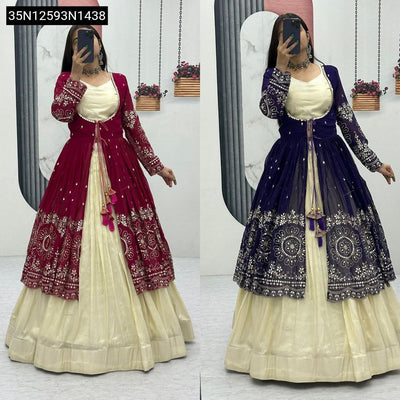 Designer Embroidered Lehenga Choli with Shrug for Women | Festive & Party Wear Ethnic Wear Online