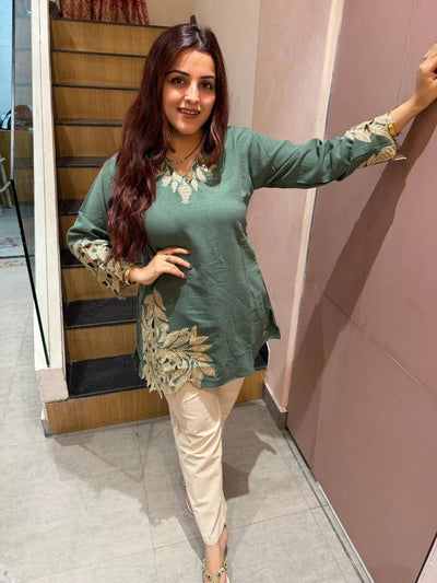 Designer Embroidered Mal Cotton Co-ord Set - Comfortable Summer Daily Wear for Women