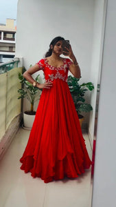 Designer Embroidered Sequins Gown for Women | Party Wear