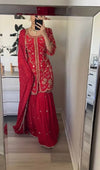 Designer Embroidered Women's Top Plazzo Set | Party Wear
