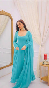 Designer Faux Georgette Gown for Women | Party Wear