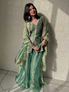 Designer Fendi Silk Plazzo Suit - Heavy Embroidery for Party Wear Women