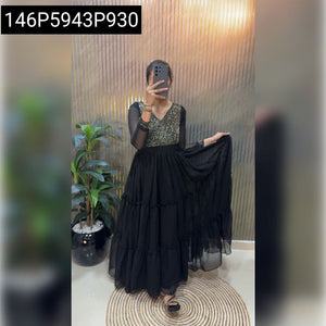 Designer Frill Gown for Women | Party & Festival Wear