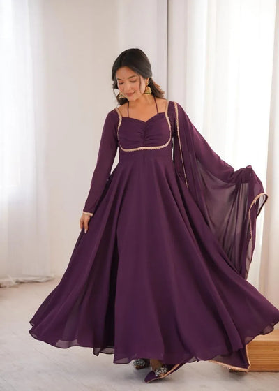 Designer Georgette Anarkali Gown - Festive & Wedding Wear