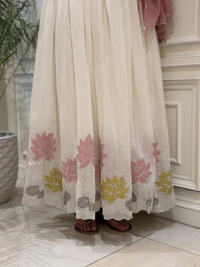 Designer Georgette Gown - Heavy Embroidery Party Wear for Women