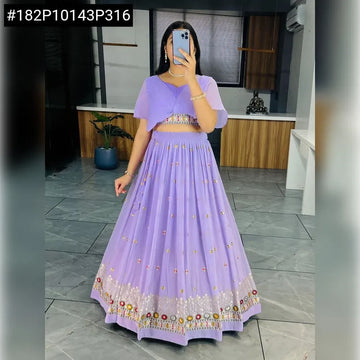 Designer Georgette Lehenga - Thread Work for Festive Women