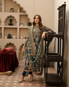 Designer Georgette Plazzo Suit - Heavy Embroidery for Eid Festivities
