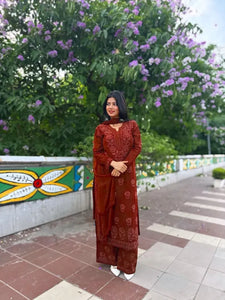 Designer Georgette Suit - Elegant Embroidery for Festive Occasions