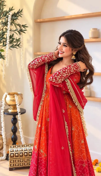 Designer Georgette Suit - Heavy Embroidery & Sequins Festive Wear for Women