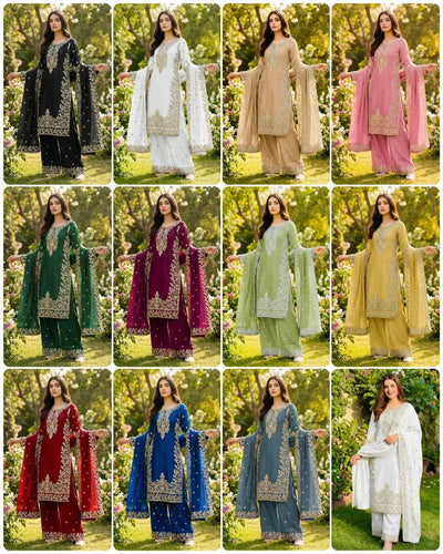 Designer GMY Silk Kurti Set - Heavy Embroidery for Women