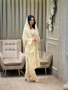 Designer Heavy Embroidery Georgette Top Pant with Dupatta Set for Women | Festival Wear