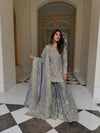 Designer Heavy Work Sharara Set - Pure Silk Festive Wear for Women
