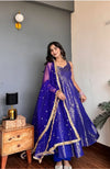 Designer Jacquard Gown - Twirl-worthy Tradition for Festive & Party Wear