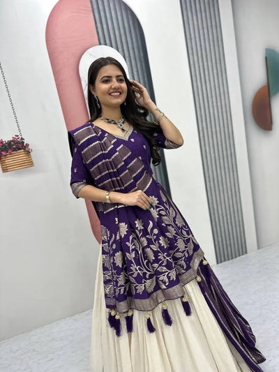Designer Jacquard Silk Lehenga - Wedding Special Festive Wear for Women