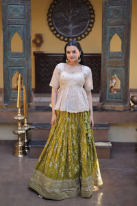 Designer Lehenga Choli Set - Heavy Embroidered Sequins Work Festive Wear for Women