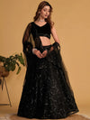 Designer Midnight Black Lehenga - Heavy Sequin Work for Wedding Season