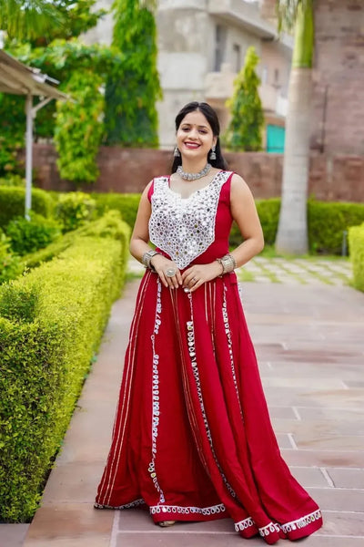 Designer Mirror Work Lehenga - Festive Party Wear Spliced Set for Women
