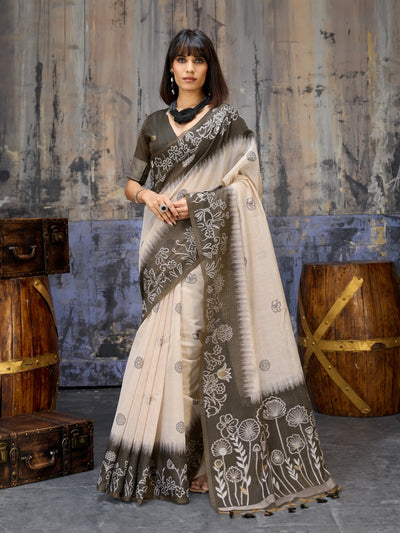 Designer Munga Cotton Saree - Printed Elegance for Women