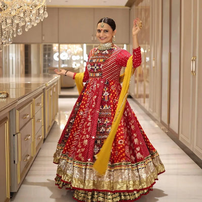 Designer Muslin Cotton Lehenga Choli - Festive Mirror Work Collection for Women