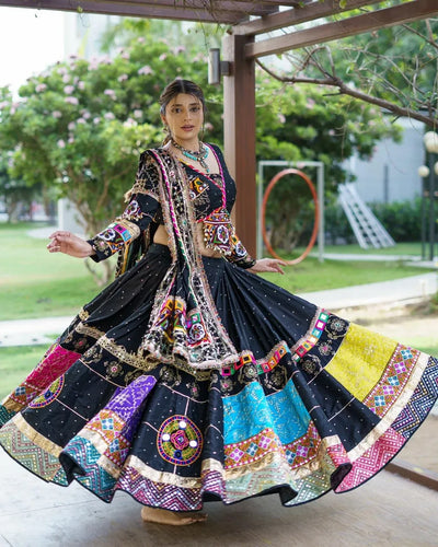 Designer Muslin Lehenga Choli - Trending Mirror Work for Navratri 2026