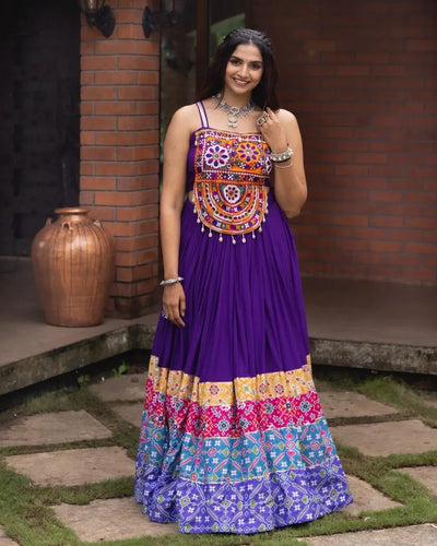 Designer Navratri Lehenga - Kutchhi Work Choli for Women