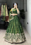 Designer Olive Green Lehenga - Handcrafted Embroidery Wedding Collection for Women