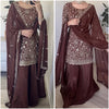 Designer Party Wear Women's Top-Plazzo & Dupatta Set | Festive Elegance