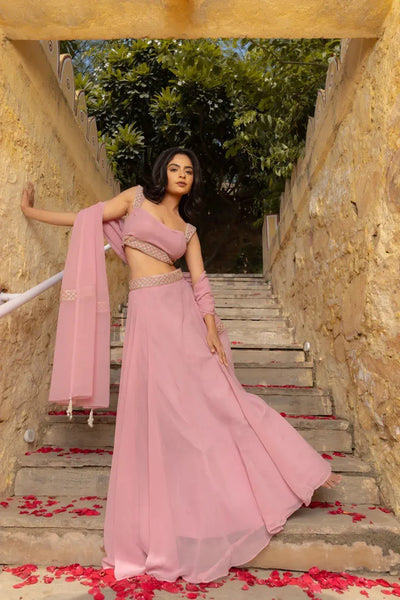 Designer Pastel Lehenga Choli - Lightweight Festive Wear for Women