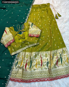 Designer Peacock Tissue Lehenga Set for Women | Festive Ready