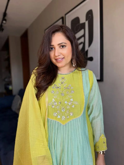 Designer Pure Mul Chanderi Suit Set - Festive Wear for Women