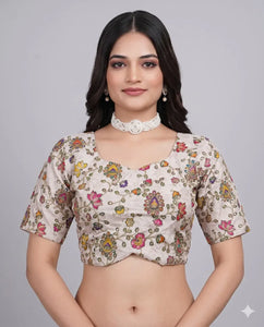 Designer Pure Viscose Embroidered Blouse - Sweetheart Neck Festive Wear