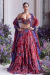 Designer Red Taby Silk Lehenga - Heavy Embroidery for Wedding Wear