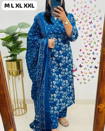 Designer Reyon Cotton Kurti Set - Premium Festive Wear for Women