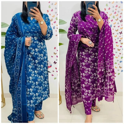 Designer Reyon Cotton Kurti Set - Premium Festive Wear for Women