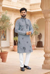 Designer Roman Silk Kurta Pyjama - Exclusive Wedding Collection for Men