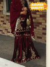 Designer Sarara Suit - Real Mirror & Sequence Work for Festive & Wedding Wear